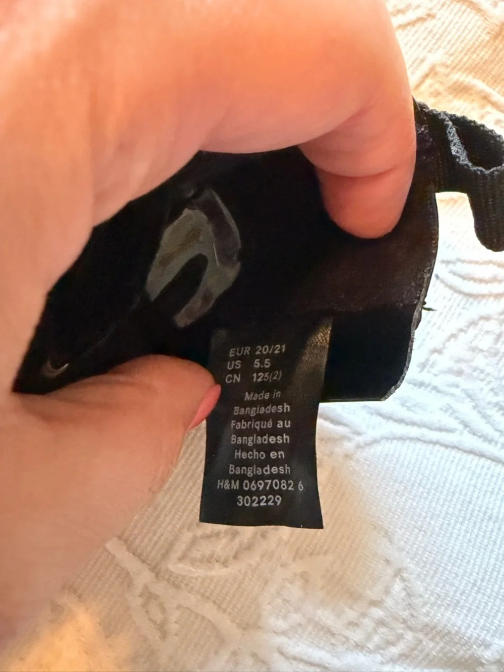 H&m girls toddler 5.5 like new Black Patent Chunky Lace-Up Ankle Boots